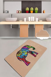 Mijölnir Olifant Alfombrilla de baño Beige 80 x 100 cm